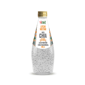 Bebida de Lichi con Semillas de Chía de 290 ml Sin Azúcar, Fabricante de Bebidas de Marca Privada OEM ODM, Proveedor Directo de Fábrica en Vietnam - Product Image 1