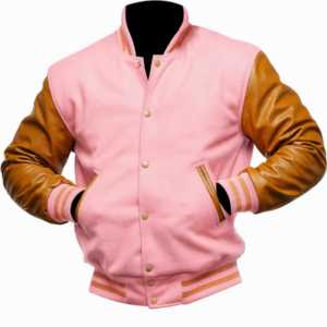 Chaqueta Varsity de Cuero Genuino y Lona con Cuello Alto, Ecológica, Clásica, Estilo Universitario, Chaqueta de Béisbol Resistente - Product Image 2