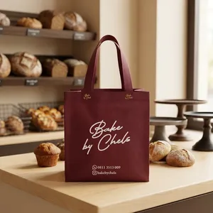 Bolsa de Embalaje para Pastelería Personalizada, No Tejida, Ecológica, Reutilizable, Termosellada, Impresa con Serigrafía, Venta al Por Mayor - Product Image 1