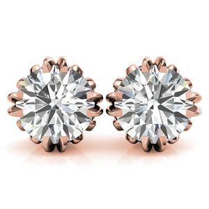 <b>Fine</b> Jewelry Lab Grown Round Cut Diamond <b>Earrings</b> <b>Stud</b> 18k Gold Classic Style Natural Diamond <b>Earrings</b> For Gift And Wedding's - Product Image 2