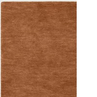 Tapis d'appoint en laine tufté main, couleur orange brûlé, doux et moelleux, pour salon, chambre, décoration minimaliste, style luxueux