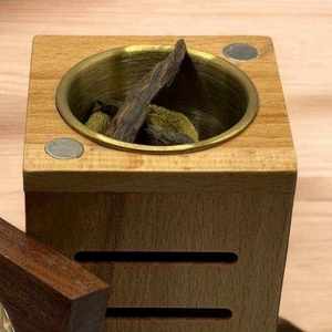 Rustic Wooden Incense Burner Box With Traditional Cutout Pattern And Metal Inner Container For Fragrance And Meditation Bakhoor - Product Image 6