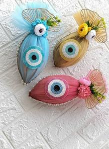 Ensemble de décoration murale œil maléfique pastel charmant, artisanal, traditionnel et contemporain, offrant un mélange de protection et d'élégance - Product Image 2