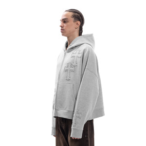 Sudadera con Capucha para Hombre, 100% Algodón, con Cierre Completo y Bolsillo, Transpirable y Ecológica, Marca Personalizada, Sudadera de Invierno - Product Image 3