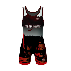 Singlet de Lucha Libre Personalizado para Hombre, con Nombre de Equipo, Impresión por Transferencia de Calor, Spandex/Poliéster, Absorbe la Humedad, Elástico, Corte Regular Ajustado - Product Image 4