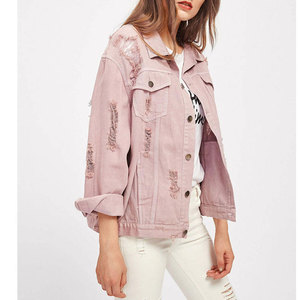 OEM Women's <b>Denim</b> Jean Jacket Women Casual Outwear Fall Jacket <b>Denim</b> Button Up <b>Coat</b> With Fur New Design <b>Denim</b> Jacket For Ladies - Product Image 3