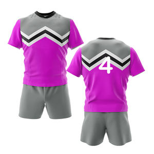 Custom High Quality Rugby Uniform Set New Design Team Sports Club Quick Dry Sublimated Printing Plus Size 100% Polyester Custom - Product Image 6