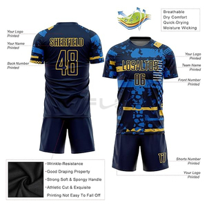 เสื้อฟุตบอลชาย แห้งเร็ว ระบายอากาศได้ดี ชุดแข่งขันแขนสั้น เสื้อซ้อม - Product Image 3