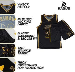 Adult Basketball Jersey 2 Piece Kit Sleeveless Mens Fan Jersey <b>Athletic</b> Mesh Top Sports Outfit - Product Image 2
