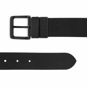 Ceinture en cuir réversible pour homme, noir et marron, double face, ceinture de costume, boucle à ardillon rotative, logo personnalisé, vente en gros pour hommes, OEM ODM - Product Image 5