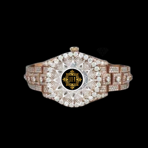 Montre Hip-Hop de Luxe en Argent 925 avec Diamants Moissanite, Mouvement Étanche, Idéale pour Fiançailles, Fêtes et Mariages - Product Image 3