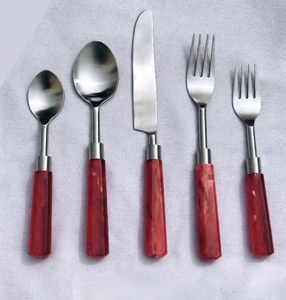 Minimalist Style Flatware <b>Set</b> New Design 18/<b>8</b> Stainless Steel with Mirror Polish Stone Handle <b>Dinnerware</b> Kitchenware Cutlery <b>Set</b> - Product Image 3