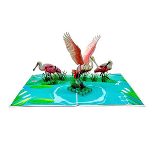 Carte pop-up 3D personnalisée faite à la main avec un cormoran de Floride, 150x200mm, papier artistique, Saint-Valentin, Thanksgiving, artisanat en papier, best-seller - Product Image 3