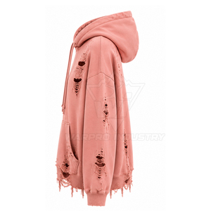 Sudaderas con capucha de algodón grueso para mujer, con estampado personalizado, ropa de moda al por mayor, sudaderas con capucha con lavado ácido y efecto desgastado. - Product Image 2