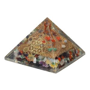 Fabricant de Pyramides d'orgone en cristal sculpté Agate Chakra arc-en-ciel blanc Gravure de pierres précieuses Style Feng Shui Styles d'amour pour - Product Image 6