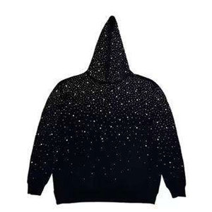 เสื้อฮู้ดดี้ผู้ชายแบบแห้งเร็ว ระบายอากาศได้ดี ประดับด้วยคริสตัล ผลิตโดยผู้ผลิตชั้นนำ ผ้าฝ้ายผสม คุณภาพพรีเมียม สไตล์สตรีทแวร์ - Product Image 6