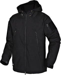 2025 OEM personnalisé hommes XL Softshell veste imperméable col montant coupe-vent Style décontracté hiver tricoté tissu - Product Image 6