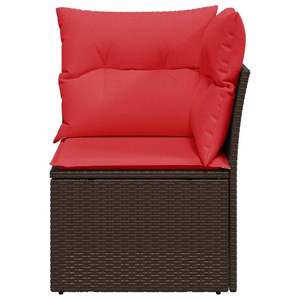 Canapé de jardin marron 62 x 62 x 69 cm avec coussin et polyrotin 62 x 62 x 69 cm - Product Image 6