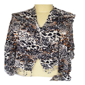 Tiger Animal Print Crepe Viscose Scarf Elegant Lightweight Fashion Accessory for Women Jungle Safari Style Neck Wrap Stylish - Product Image 1