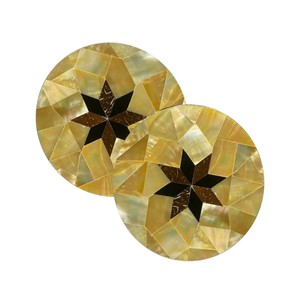 Elegant Shell Inlay <b>Drink</b> <b>Coasters</b> for Home Decor - Product Image 1