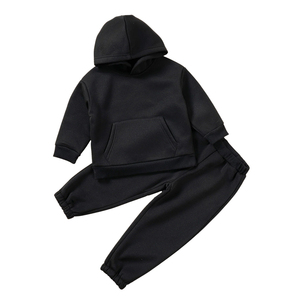 Conjunto Deportivo de Algodón para Niños, Pantalones Deportivos y Sudadera con Capucha, Conjunto Ecológico para Niños, Sudadera con Capucha de Felpa, Ropa Infantil - Product Image 2