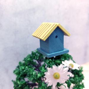 Mini 1:12 maison de poupée échelle bricolage modèle bois plastique métal décoration-sac de pomme de terre grains de café sel et oiseau maison Mini jouet Style - Product Image 6