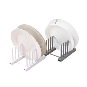 Étagère à vaisselle en plastique, support pour assiettes, support pour couvercles de casseroles, organisateur de placard de cuisine, étagère de rangement en ABS - Product Image 3