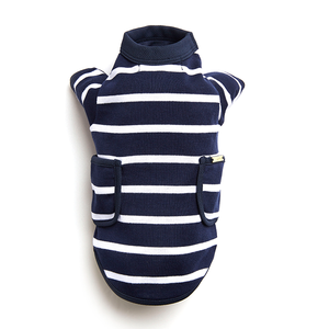 ODM Taiwan classique rayé Polyester coton léger lavable printemps vêtements pour animaux de compagnie avec poche - Product Image 6