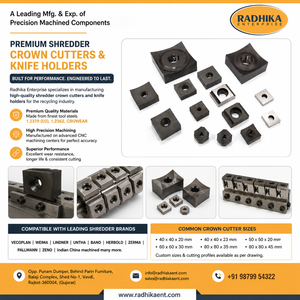 Radhika High-Accuracy D2 Metal <b>Shredder</b> Blades with Long Service Life & High Rigidity for Industrial Recycling Machinery Parts - Product Image 2
