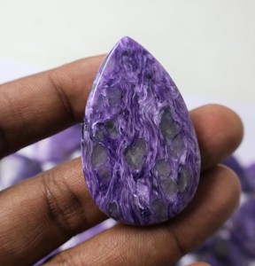 Natural Charoite Loose Gemstone Cabochon Polished Mix Shape All Size Crystal Pendant for Jewellery Making Third Party Appraised - Product Image 3