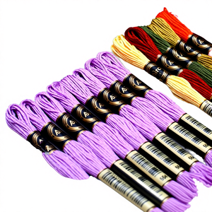 Hilos de Bordar de Nylon 100% de Alta Tenacidad para Punto de Cruz, Diseño de Mariposa Doble Dorada, Hechos a Mano, 447 Colores, 8m, Patrón Teñido - Product Image 4