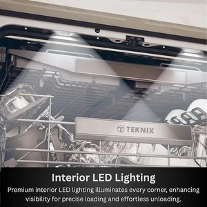 เครื่องล้างจาน T-e-k-n-i-x T-X-3BD608 สีดำ ขนาดเต็ม 15 ชุด พร้อมระบบประหยัดพลังงาน - Product Image 6