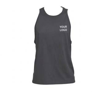 Mens Sleeveless Muscle Tank Top 100% Polyester Breathable Fitness Running Gym Workout <b>Stringer</b> <b>Vest</b> Sports Undershirt Custom OEM - Product Image 2