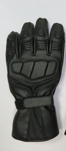 Gants de moto en cuir noir Kadia Winter Sport avec protection des articulations, paume rembourrée, sangle de poignet réglable, isolation thermique, imperméables - Product Image 4