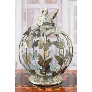Mid Century <b>Brass</b> Butterfly <b>Lantern</b> Circular Candle Holder Home Decoration Durable Finish - Product Image 4