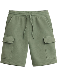 Shorts cargo vert olive pour homme, taille élastique avec cordon de serrage, style streetwear décontracté, multi-poches, shorts d'été, logo personnalisé, fabricant OEM - Product Image 1