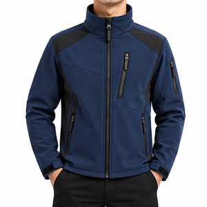 Chaqueta de Forro Polar Impermeable para Hombre con Capucha, Bolsillos con Cremallera, Dobladillo Ajustable, Cuello Alto, Forro de Lino, Logotipo Personalizado, Venta al Por Mayor - Product Image 1