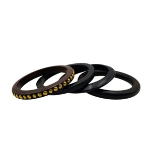 Brazalete de Latón con Incrustaciones de Madera, Cierre Magnético, Brazalete de Moda, Joyería de Regalo para Bodas y Festividades - Product Image 2