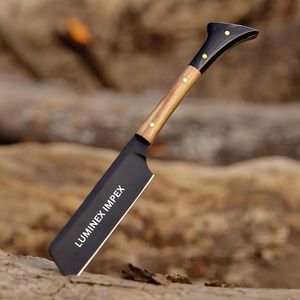 Handmade <b>Straight</b> <b>Razor</b> Carbon Steel Barber Shaving <b>Razor</b> With Wooden Handle Leather Pouch Custom Logo OEM - Product Image 3