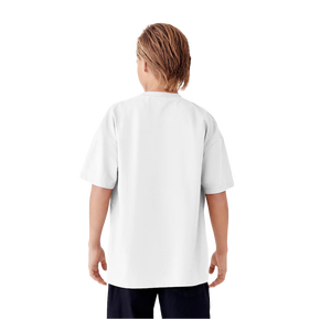 T-shirt blanc à col rond et manches courtes pour homme, 100 % coton, coupe classique, couleur unie, tricot jersey, décontracté - Product Image 2
