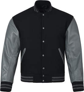Chaqueta universitaria de béisbol básica para hombre, diseño personalizado OEM, venta al por mayor, chaqueta de béisbol universitaria unisex con logotipo personalizado para hombre - Product Image 3