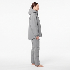 Veste de ski imperméable unisexe Hawkeye grise avec capuche et fermeture éclair pour adultes - Product Image 5