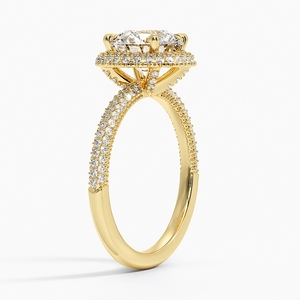 Bague de Mariage de Luxe Style Doré avec Diamant Scintillant pour Femme – Cadeau Romantique Bijou - Product Image 1