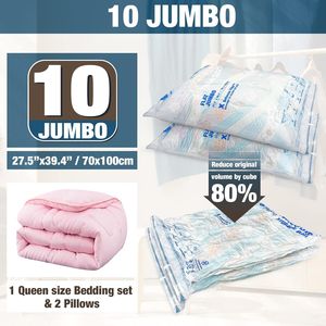 Sacchetti Sottovuoto Salvaspazio Jumbo 10J per Vestiti, Piumoni, Coperte e Biancheria da Letto - Product Image 1