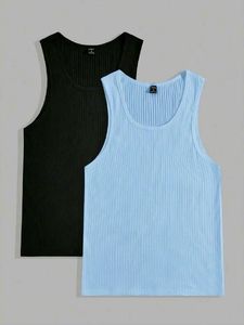 COOFANDY Herren 3er-Pack Atmungsaktive Gestrickte Tanktops aus 98% Baumwolle 2% Polyester mit Rundhalsausschnitt, Leistungsfähig, Lässig, Klassisch, Einfarbig, 80g - Product Image 3