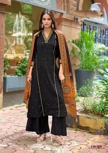 Barline Viscose Thread & Handwork <b>Kurti</b> with Vatican Bottom Barline Viscose Dupatta Pure chanderi Print - Product Image 3
