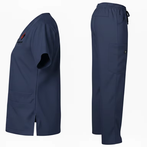 Ensemble de blouses médicales de haute qualité, uniforme d'hôpital unisexe, vêtements de travail pour infirmières, respirant, léger, mélange de coton jersey, approvisionnement en gros - Product Image 4