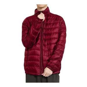 <b>Men</b> Winter Puffer <b>Jacket</b> Stand Collar Lightweight Warm Down Coat Outerwear Casual Windproof <b>Zip</b> Up Puffer <b>Jacket</b> - Product Image 1