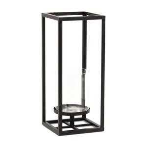 Black Iron Candelabra 8 Arm Candle Holder <b>16</b> Inch Wide Home Decoration Durable Metal Candle Stand - Product Image 1