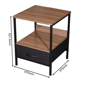 <b>Small</b> Black Powder-Coated Steel 3-Drawer Multi-Purpose Storage Cabinet Modern Minimalist Living Room Furniture - Product Image 2